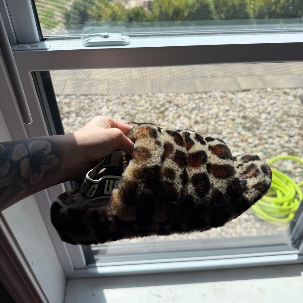 UGG Brown Leopard Print Slippers - image 3